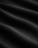 SoftSculpt fabric detail, Black, Crossover Wrap Long Sleeve Top | MAKAI