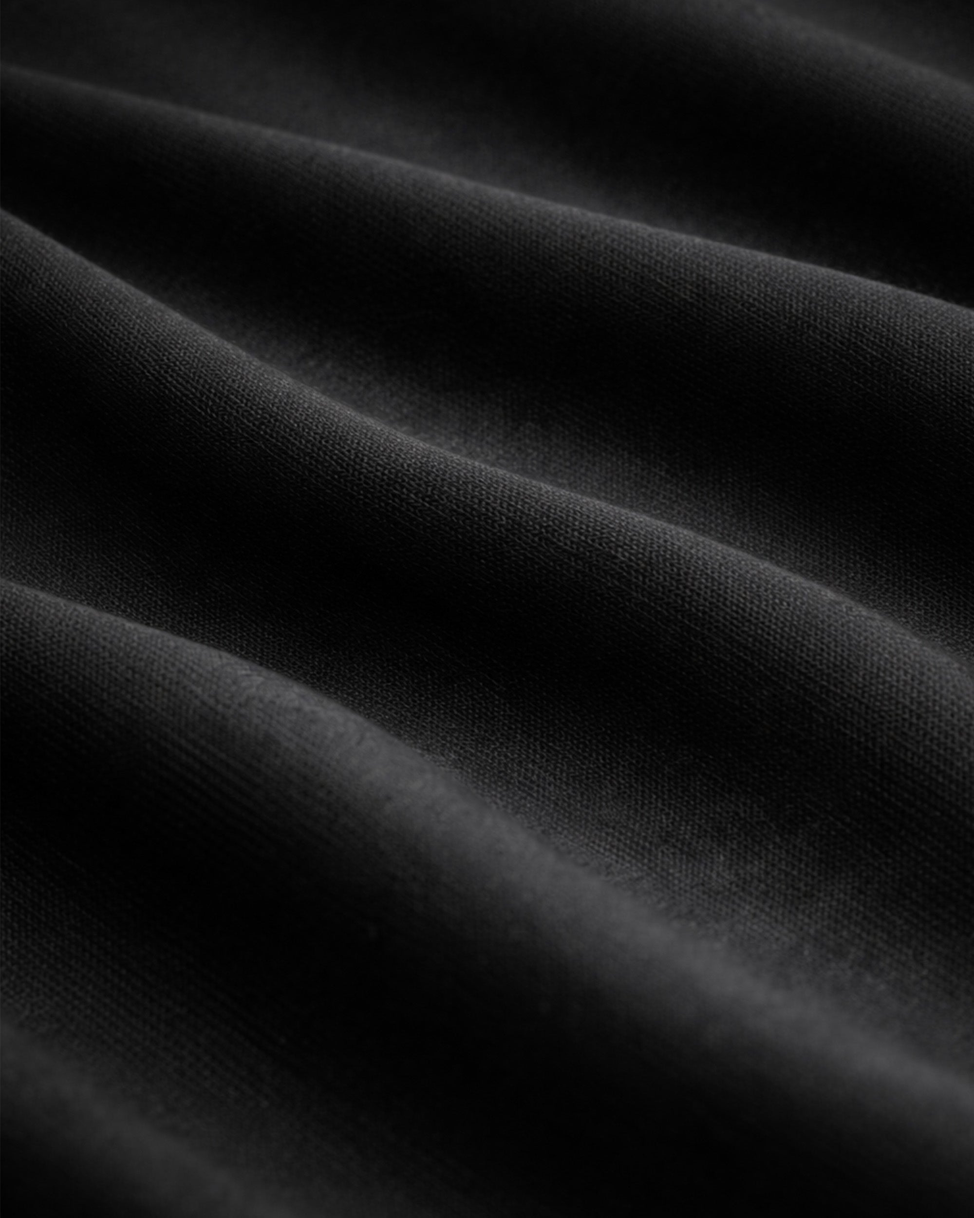 SoftSculpt fabric detail, Black, Crossover Wrap Long Sleeve Top | MAKAI