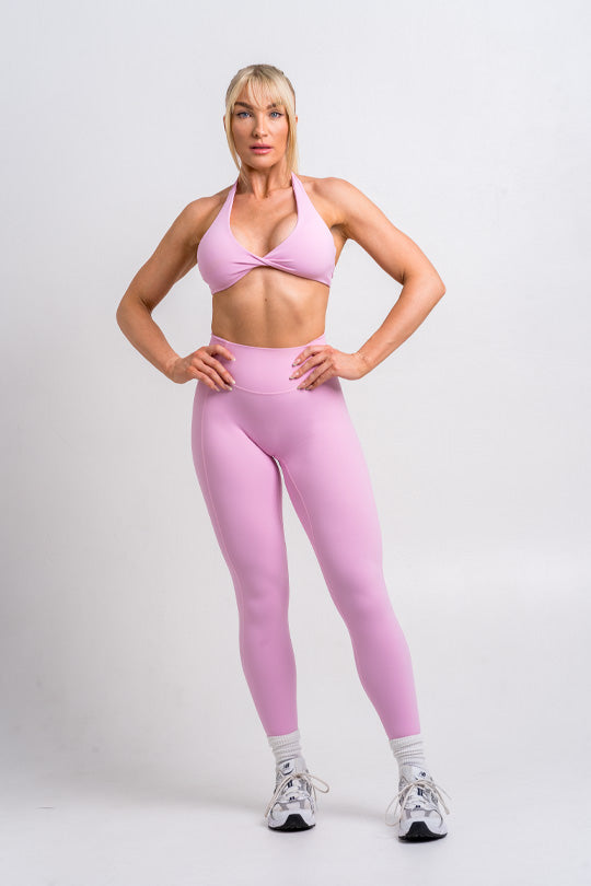 Contour Pink Leggings - High Waisted Light Compression