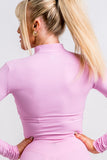 pink cropped jacket