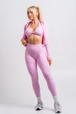 pink cropped jacket