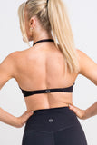 black halter bra