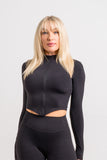 black cropped jacket