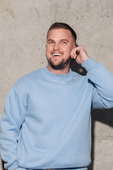 mens blue crewneck sweatshirt