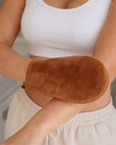 self tanning mitt on fair skin MAKAI