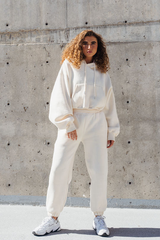Soft Oversized Sweat Set Cream