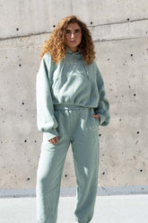 womens sage green sweat pants