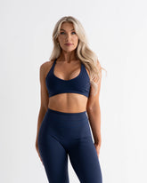 SoftSculpt Cross Back Bra | Berry Blue