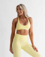 SoftSculpt Cross Back Bra | Lemon Drop Yellow