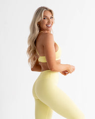 SoftSculpt Cross Back Bra | Lemon Drop Yellow