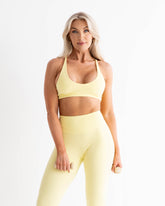 SoftSculpt Cross Back Bra | Lemon Drop Yellow