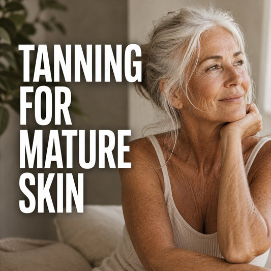 a woman pondering on what self tanner to use
