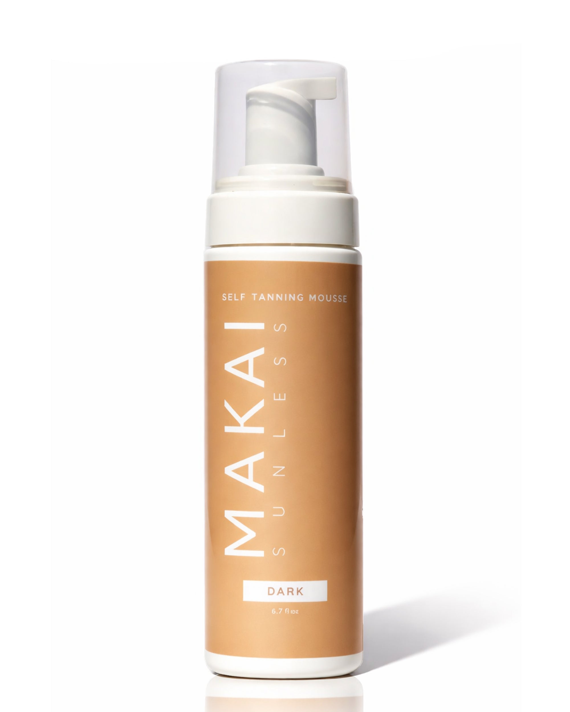 Makai Sunless self-tanning mousse bottle on a white background