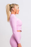pink cropped jacket