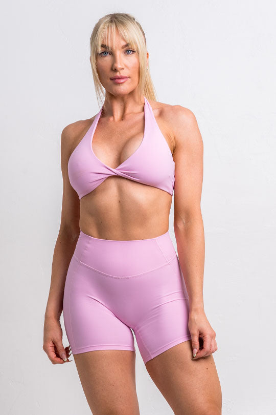 Pink halter bra