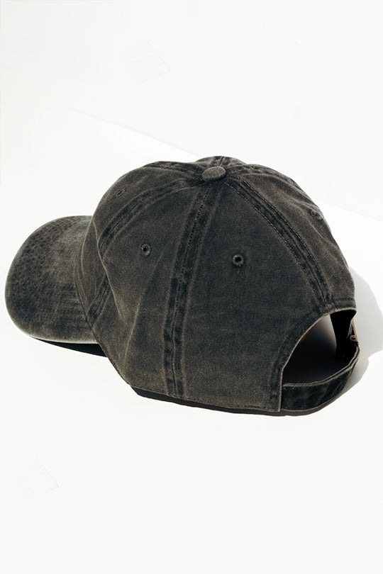 black stonewashed dad hat