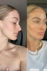 Face tan before and after