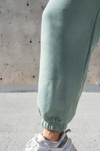 womens sage green sweat pants