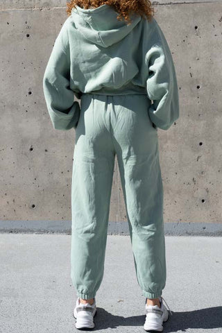 womens sage green sweat pants