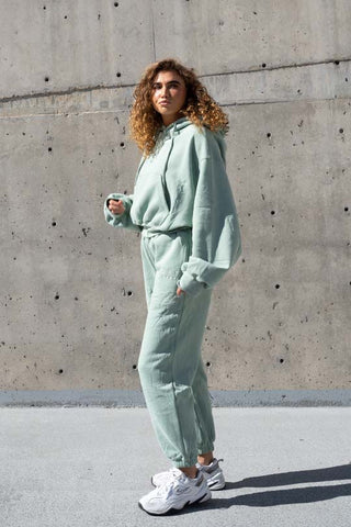 womens sage green sweat pants