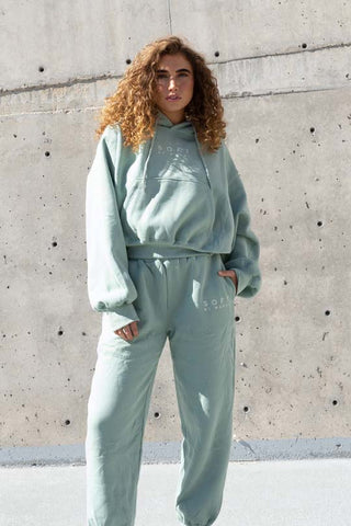 womens sage green sweat pants