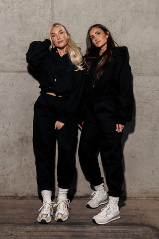 Soft Oversized Sweat Set | Black