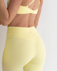 SoftSculpt Lift V-Seam Contour Legging in Lemon Drop Yellow, back view | MAKAI